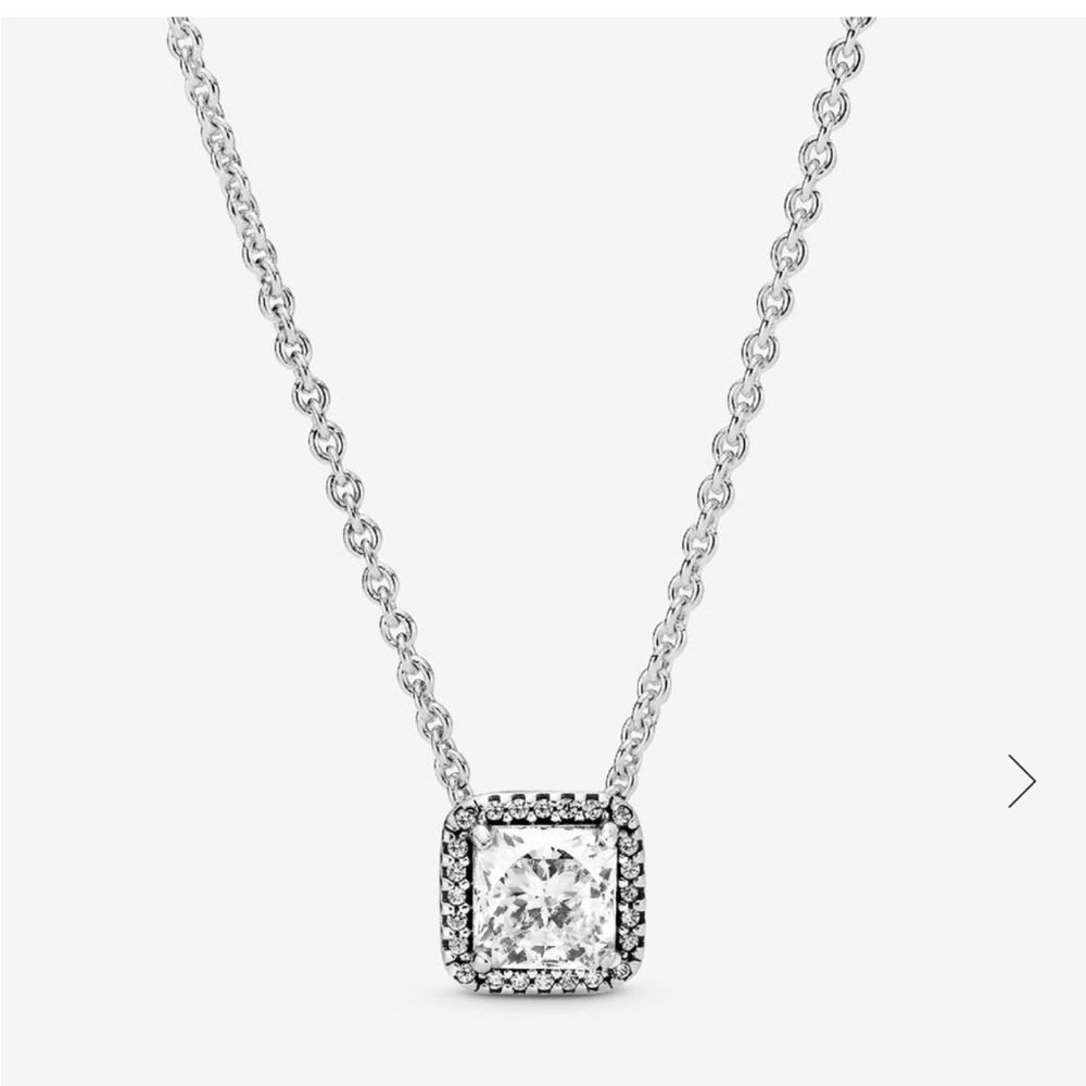 Pandora Silver timeless elegance Necklace with Sparkling Pendant